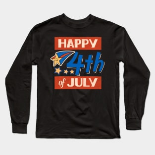 Happy 4th of July Retro Long Sleeve T-Shirt